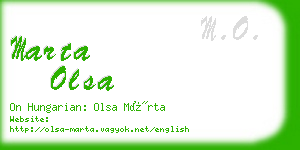 marta olsa business card